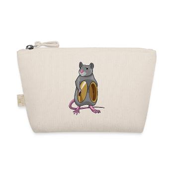 Rat Musician Cymbal Music - Organic Pouch - nature - Front