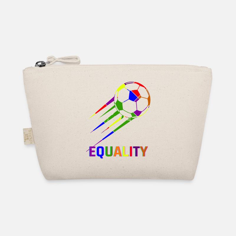 Fußball Regenbogen WM Equality - Bio-Täschchen - Natur