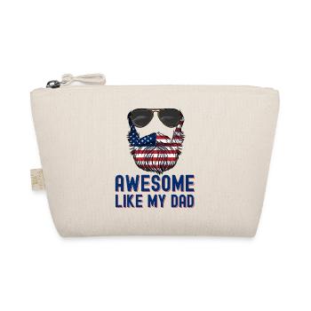 Dad Bruh Beard Daddy Awesome like my Dad 4th of - Organic Pouch - nature - Front