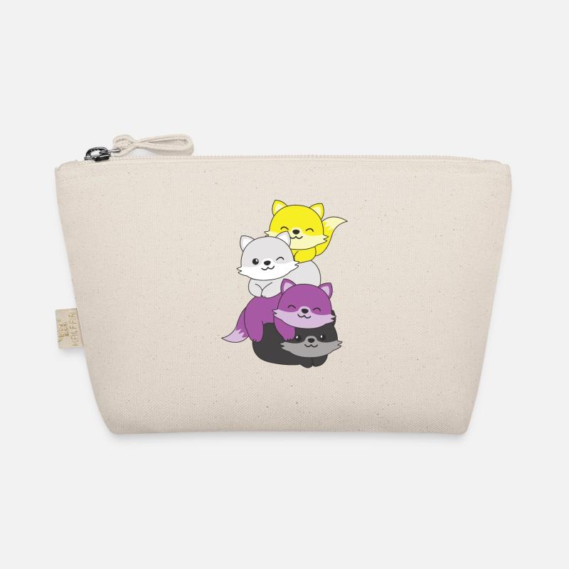 Nonbinary Flag Pride LGBTQ Cute Fox Stack Organic Pouch
