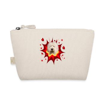 Comic Dog Design - Pow - Bobtail - Organic Pouch - nature - Front