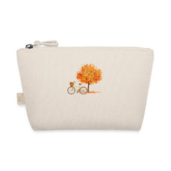 Pretty Retro Style Bicycle Autumn Leaves Season - Organic Pouch - nature - Front