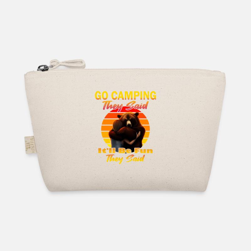 Embracing bear at sunset Organic Pouch