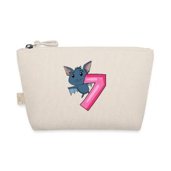 7 birthday 7 years old with animal motif - seven - Organic Pouch - nature - Front