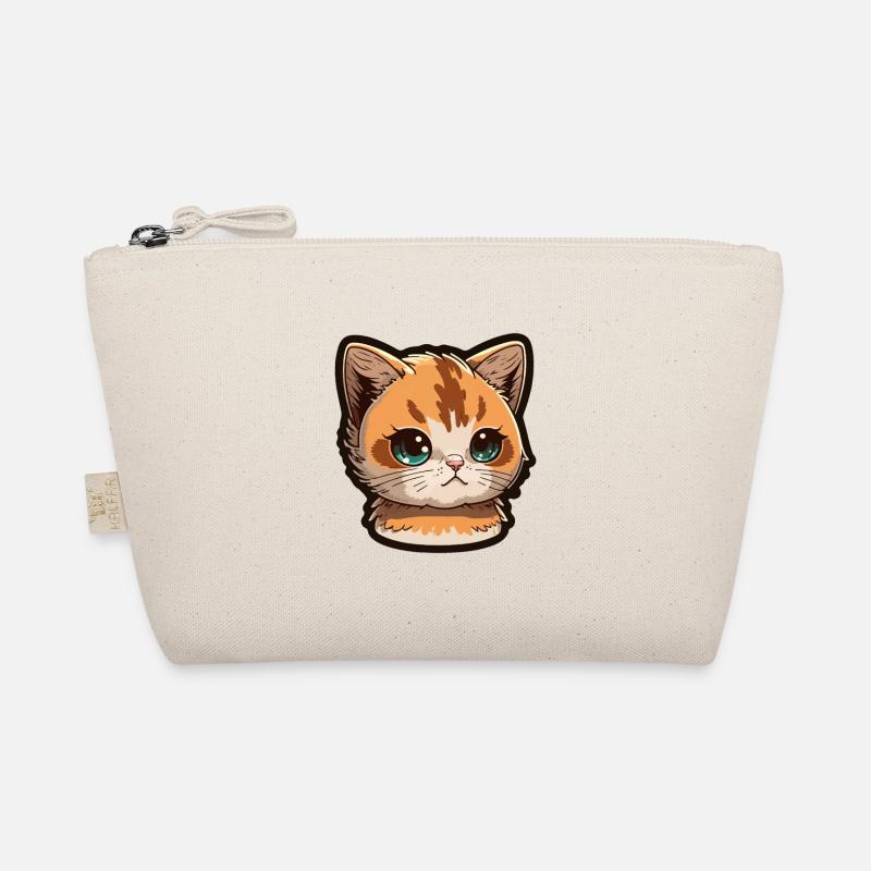 Petit chat orange mignon Trousse biologique