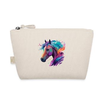 Horse Pony Equestrian Artwork Horse Fans Design - Organic Pouch - nature - Front