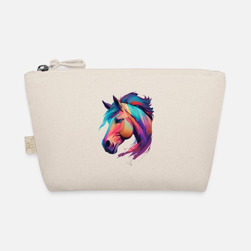 Pony horse head beautiful artwork for riders Organic Pouch