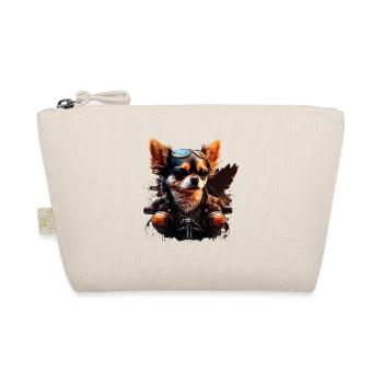 Chihuahua | Biker | Motorrad | Hund | Papa | Opa - Bio-Täschchen - Natur - Vorne