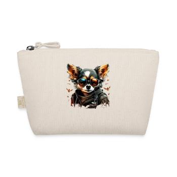 Chihuahua | Biker | Motorrad | Hund | Papa | Opa - Bio-Täschchen - Natur - Vorne