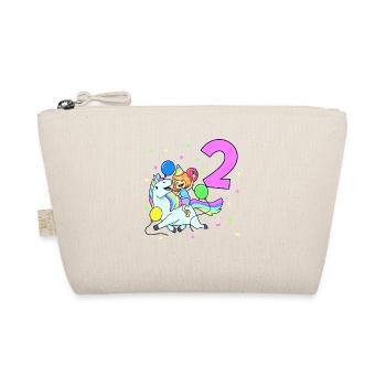 Avec licorne - Anniversaire de fille 2 ans - Trousse biologique - nature - Devant