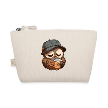 Tired owl with a coffee mug - Organic Pouch - nature - Front