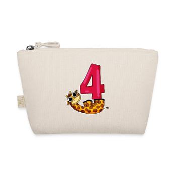 4th birthday motif giraffe - four years old - Organic Pouch - nature - Front