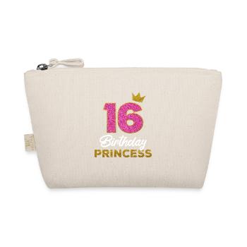 16 Birthday Princess Geburtstagsfeier Geburtstag - Bio-Täschchen - Natur - Vorne