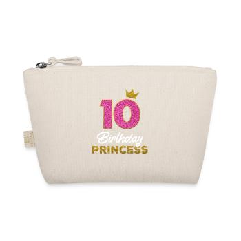 10 Birthday Princess Birthday Party Birthday - Organic Pouch - nature - Front
