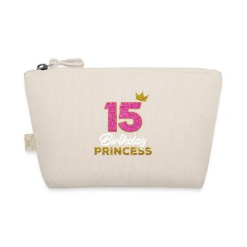 15 Birthday Princess Birthday Party Birthday - Organic Pouch - nature - Front