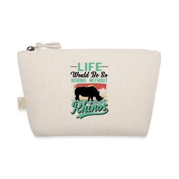 Rhino Gift Rhino Rhinoceros - Organic Pouch - nature - Front