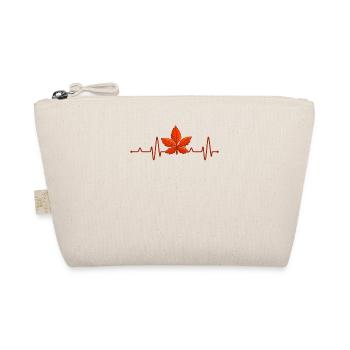 Autumn Leaves Heartbeat Thanksgiving Leaf Autumn - Organic Pouch - nature - Front
