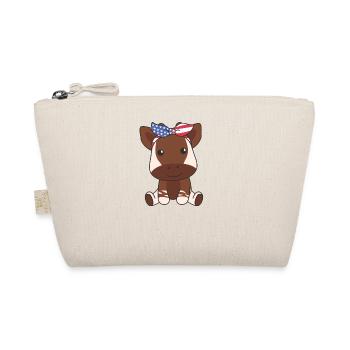 4th of July American okapi for children USA - Organic Pouch - nature - Front