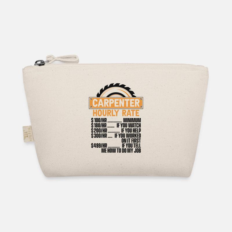 Carpenter Hourly Rate Schreiner Holztechniker Bio-Täschchen