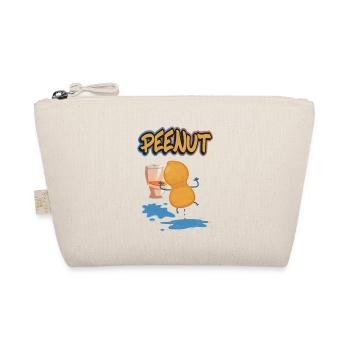 Peenut, funny peeing peanut - Organic Pouch - nature - Front