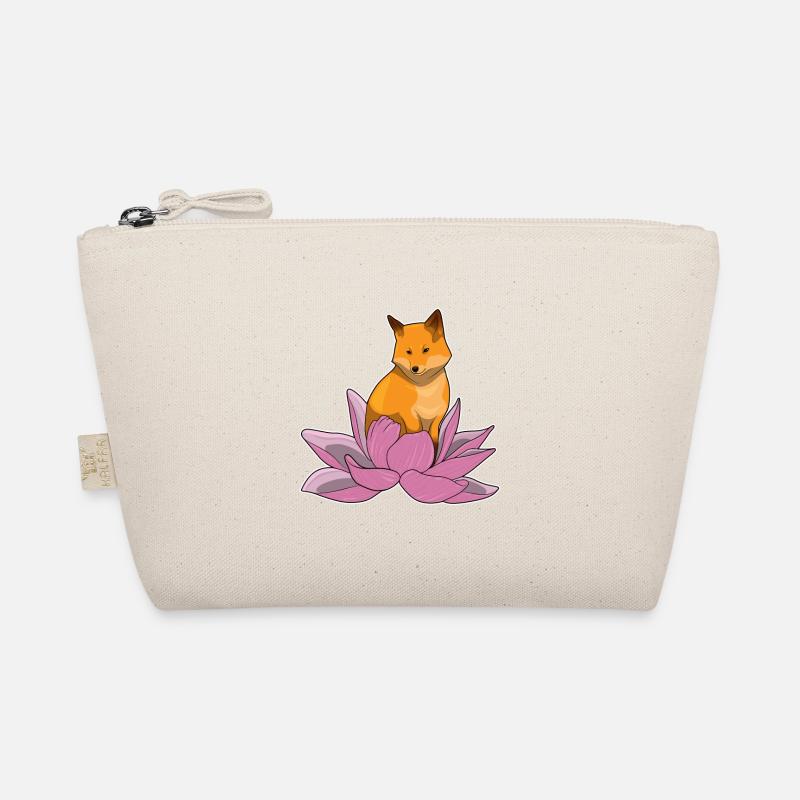 Fox Lotus Flower Flowers Organic Pouch