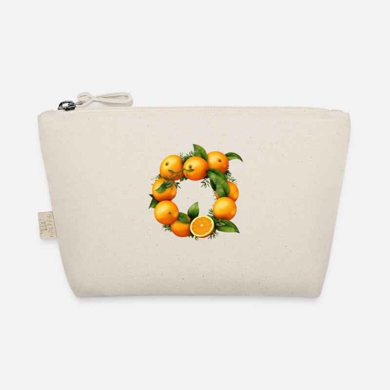 Orange Buchstabe Orangenfrüchte - Bio-Täschchen - Natur