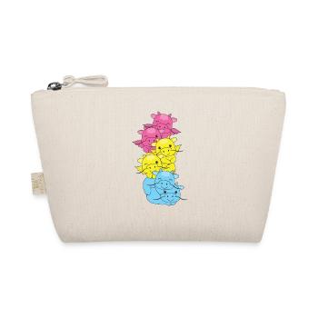 Pansexual Flag Pride LGBTQ Cute Dragon - Organic Pouch - nature - Front