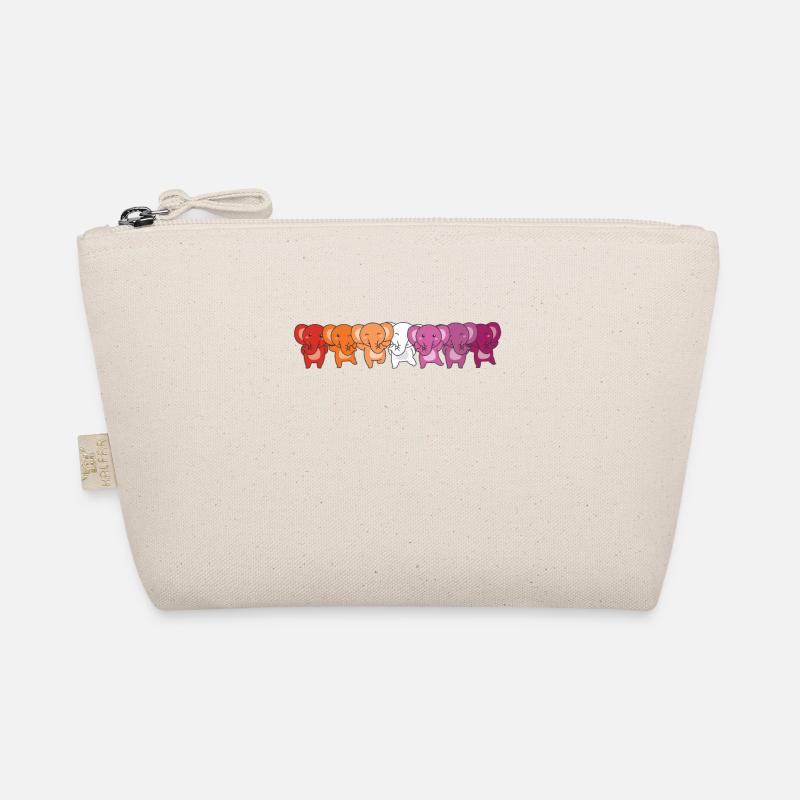 Lesbian Flag Pride LGBTQ Mignon éléphant Trousse biologique