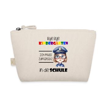 Bye Bye Kindergarten - Einschulung Polizistin - Bio-Täschchen - Natur - Vorne