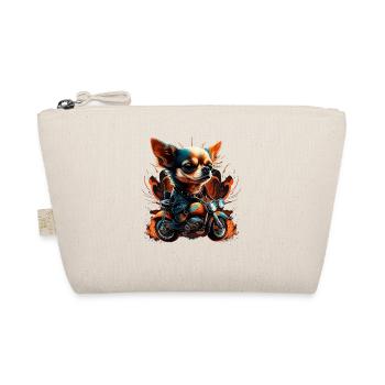 Chihuahua | Biker | Motorrad | Hund | Papa | Opa - Bio-Täschchen - Natur - Vorne