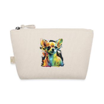 Chihuahua | Abstrakte Malerei | Farbe | Niedlicher - Bio-Täschchen - Natur - Vorne