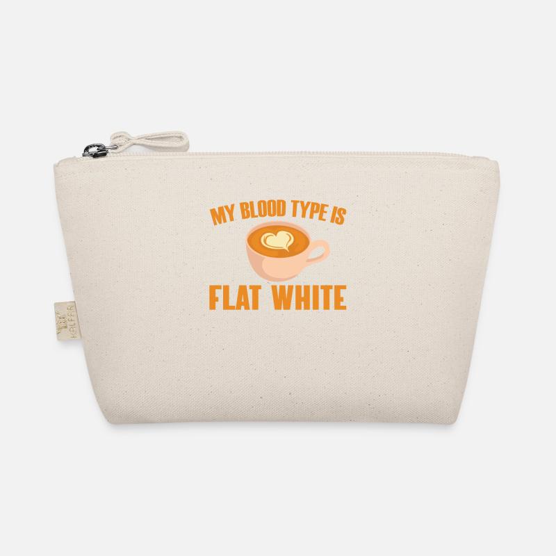 Funny flat white coffee lover design Organic Pouch