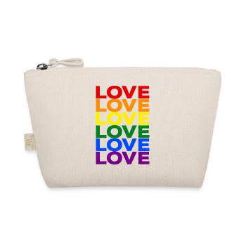 Pride LGBT Gay Love Regenbogen LGBTQ CSD Geschenk - Bio-Täschchen - Natur - Vorne