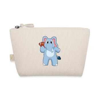 Elephant American Football Sport - Organic Pouch - nature - Front