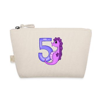 5e anniversaire Motif Seahorse - Cinq ans - Trousse biologique - nature - Devant