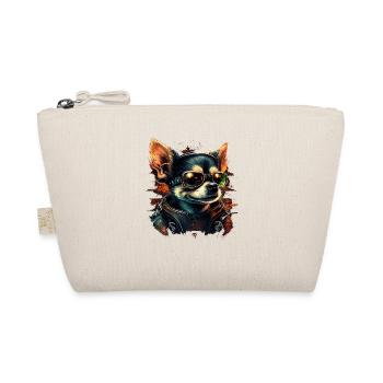 Chihuahua | Motard | Moto | Chien | Papa | - Trousse biologique - nature - Devant