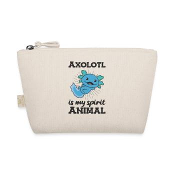 Axolotl is my spirit animal - süßer Axolotl - Organic Pouch - nature - Front