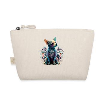 Chihuahua | Niedlicher Hund | Schön | Blumen - Bio-Täschchen - Natur - Vorne