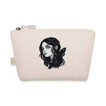 Butterflies accompany gothic woman in the dark - Organic Pouch - nature - Front