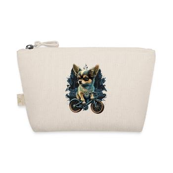 Chihuahua | Bike | Bicycle | Dog | Cycling | - Organic Pouch - nature - Front