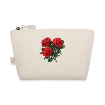 Cool 3 Rote Rosen Blumen Blumen Liebhaber Wortspiel - Bio-Täschchen - Natur - Vorne