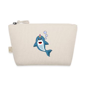 Delfin Einhorn - Bio-Täschchen - Natur - Vorne