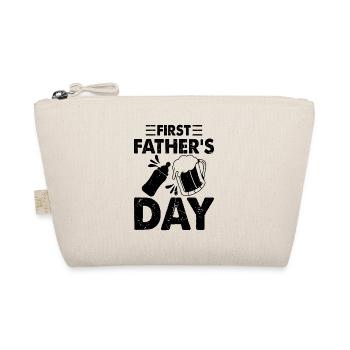 First Father's Day - Baby Bottle And Beer First Fa - Bio-Täschchen - Natur - Vorne