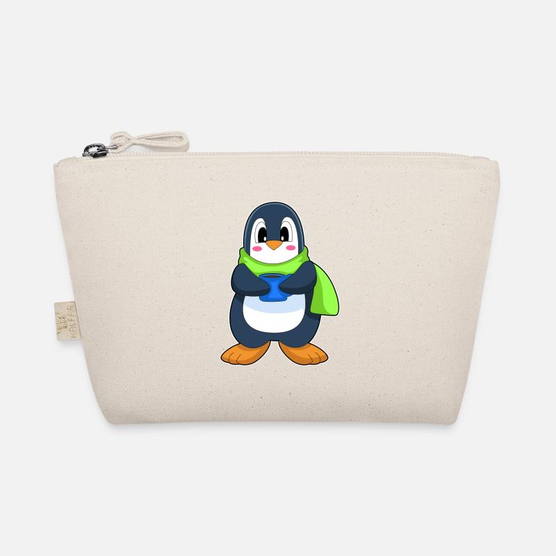 Pinguin Kaffee Tasse - Bio-Täschchen - Natur