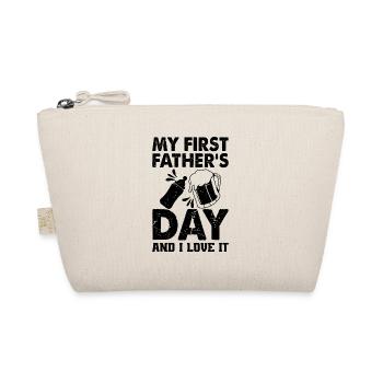 My First Fathers Day And I Love It - Baby & Beer F - Bio-Täschchen - Natur - Vorne