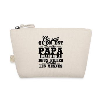 Qu'on est le meilleur papa quand on a deux filles - Trousse biologique - nature - Devant