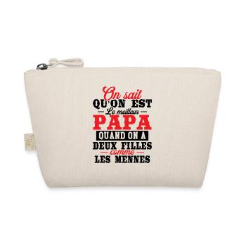 Qu'on est le meilleur papa quand on a deux filles - Trousse biologique - nature - Devant