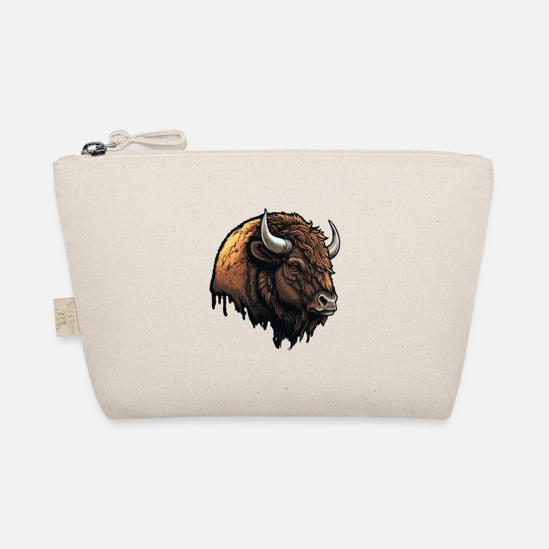 Großer Bison - Bio-Täschchen - Natur