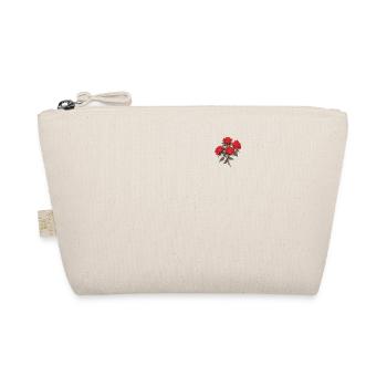 Aufnäher Rote Rosen Cool Vintage Blumen Liebhaber - Bio-Täschchen - Natur - Vorne