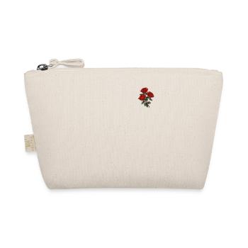 Red Flowers Patch Humor Vintage Floral Roses Pun - Organic Pouch - nature - Front